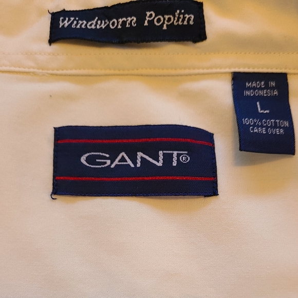 Gant, Men's Short Sleeve Button Down Shirt,  Size: Large Color: White - Picture 6 of 11